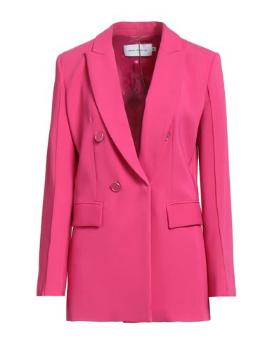 Simona Corsellini Woman Blazer Fuchsia Size 4 Viscose, Elastane In Pink