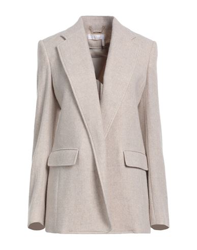 Chloé Woman Blazer Beige Size 4 Virgin Wool, Cashmere, Silk In Gray