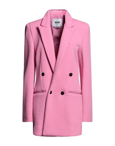 Msgm Woman Blazer Pink Size 8 Polyamide