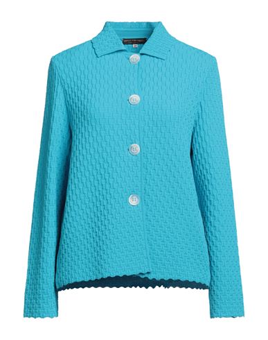 Shop Nino Colombo Woman Blazer Azure Size 2 Viscose, Polyester In Blue