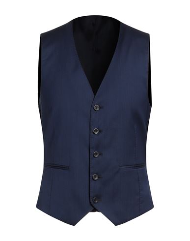 Tonello Man Tailored Vest Bright Blue Size 38 Virgin Wool, Polyamide, Elastane
