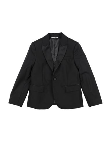 Shop Dolce & Gabbana Toddler Boy Blazer Black Size 7 Virgin Wool, Elastane, Polyester, Silk