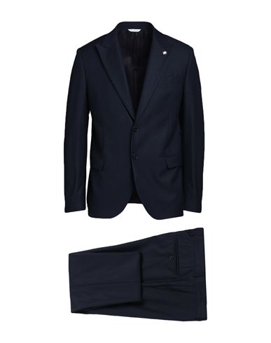 Manuel Ritz Man Suit Midnight Blue Size 44 Polyester, Viscose, Elastane