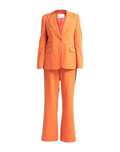 White Wise Woman Suit Orange Size 8 Polyester, Elastane