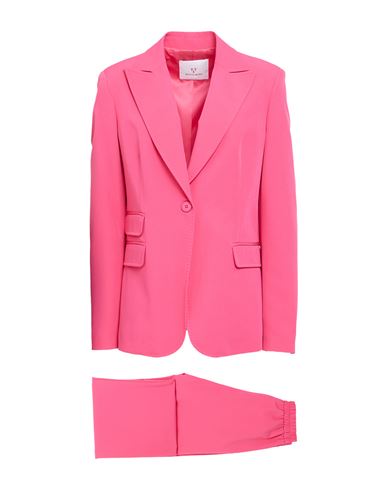 White Wise Woman Suit Fuchsia Size 8 Polyester, Elastane In Pink