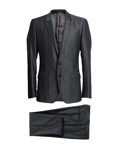 Dolce & Gabbana Man Suit Lead Size 40 Virgin Wool In Grey