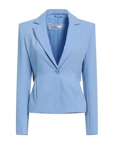 Patrizia Pepe Woman Blazer Azure Size 10 Polyester, Elastane In Blue