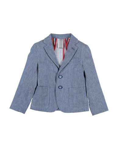 Shop Bikkembergs Toddler Boy Blazer Blue Size 5 Cotton