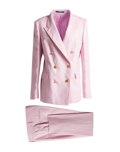 Shop Tagliatore 02-05 Woman Suit Pink Size 10 Linen
