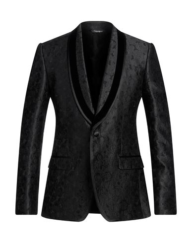 Dolce & Gabbana Man Blazer Black Size 44 Viscose, Acetate, Polyester, Silk, Cotton