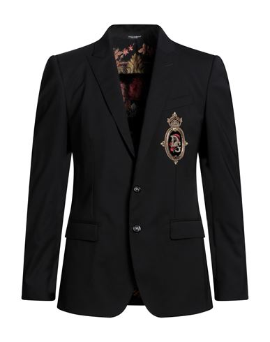 Dolce & Gabbana Man Blazer Black Size 40 Virgin Wool, Elastane