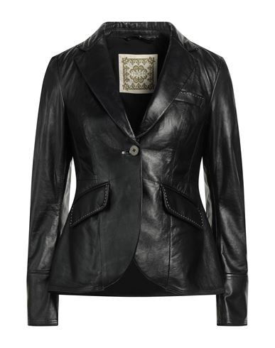 High Woman Suit Jacket Black Size 12 Soft Leather