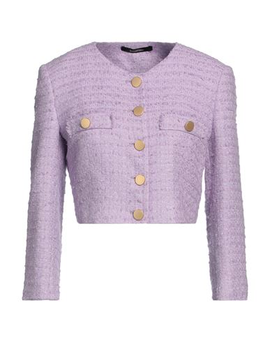 Tagliatore 02-05 Woman Blazer Lilac Size 6 Cotton, Linen, Viscose, Polyamide In Purple