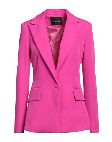 Actualee Woman Blazer Fuchsia Size 6 Polyester, Elastane In Pink