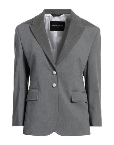 Frankie Morello Woman Blazer Grey Size 4 Polyester, Viscose, Elastane In Gray