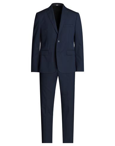 Havana & Co. Man Suit Navy Blue Size 44 Polyester, Viscose, Lycra