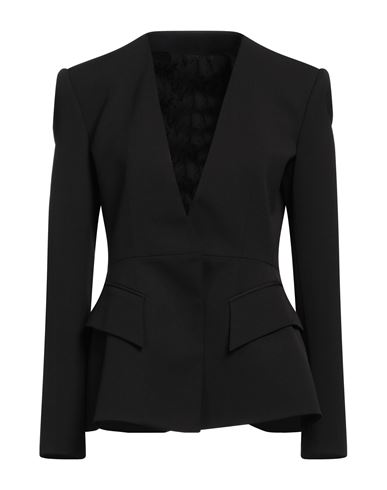 Del Core Woman Blazer Black Size 6 Polyester, Virgin Wool, Elastane, Acetate, Silk In Black