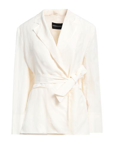 Shop Bcbgmaxazria Woman Blazer Ivory Size 8 Cotton, Linen, Tencel In White