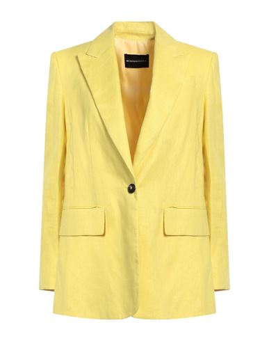 Bcbgmaxazria Woman Blazer Yellow Size 10 Linen