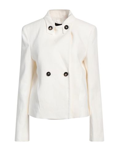 Shop Bcbgmaxazria Woman Blazer White Size 8 Linen