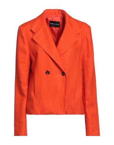 Shop Bcbgmaxazria Woman Blazer Orange Size 8 Linen