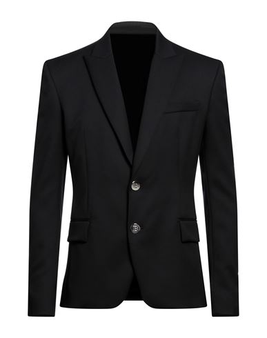Woman Blazer Black Size 4 Polyester, Cotton, Viscose
