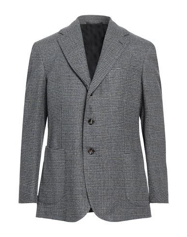 Stile Latino Man Blazer Lead Size 48 Wool, Polyamide In Grey