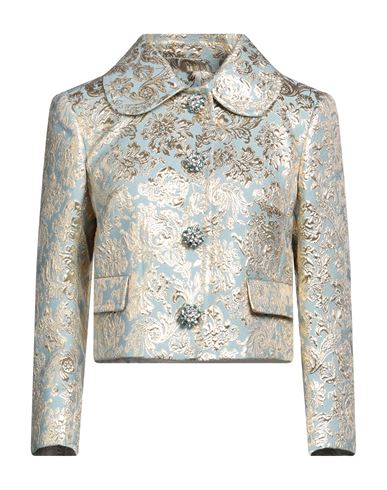 Dolce & Gabbana Woman Blazer Gold Size 2 Polyester, Polyamide, Metallic Polyester