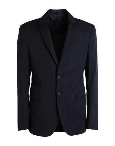 Shop Versace Man Blazer Navy Blue Size 46 Virgin Wool