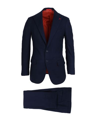 Shop Isaia Man Suit Navy Blue Size 46 Wool, Cashmere, Elastane