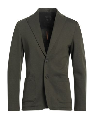 T-jacket By Tonello Man Blazer Military Green Size Xxl Cotton, Polyamide