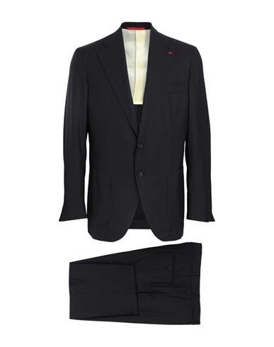 Shop Isaia Man Suit Black Size 42 Wool