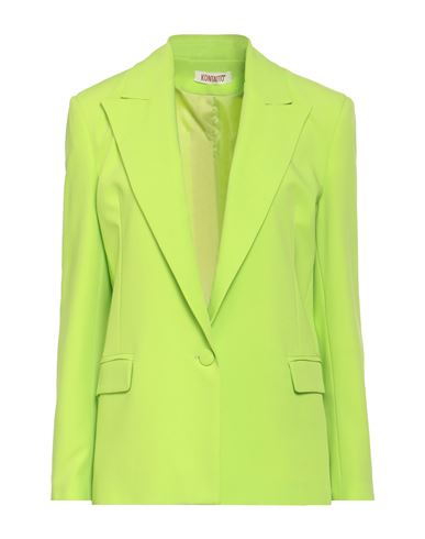 Kontatto Woman Blazer Lime Green Size S Polyester, Elastane In Green