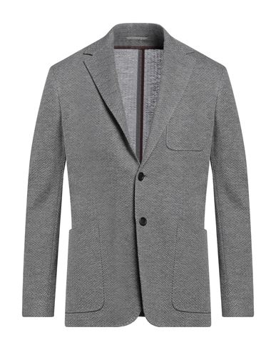 Canali Man Blazer Grey Size 40 Cotton, Wool, Polyester