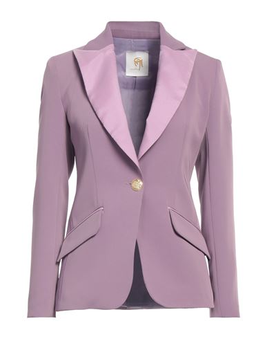 Shop Gai Mattiolo Woman Blazer Lilac Size 4 Polyester, Elastane In Purple