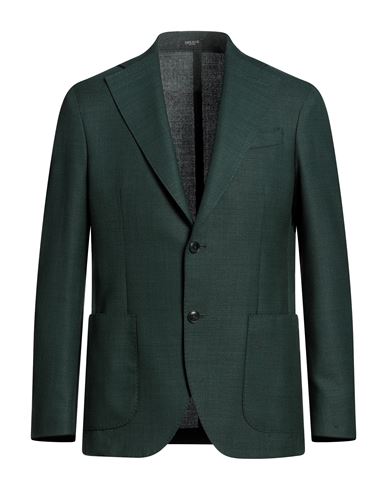 Breras Milano Man Blazer Dark Green Size 42 Virgin Wool