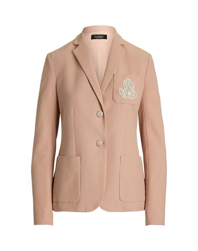 Ralph Lauren Lauren  Patch Jacquard Blazer Woman Blazer Blush Size L Cotton, Elastane