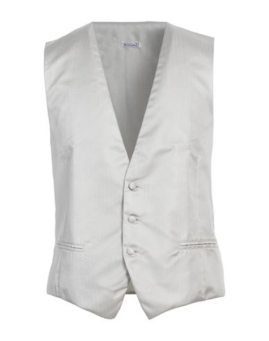 Bogart Man Vest Light Grey Size 42 Silk