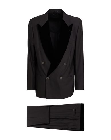 Giorgio Armani Man Suit Black Size 46 Virgin Wool, Silk, Viscose, Cupro, Elastane