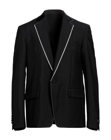 Prada Man Blazer Black Size 40 Mohair Wool, Wool In Neutral