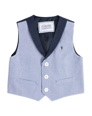 Shop Cesare Paciotti 4us Toddler Boy Tailored Vest Blue Size 4 Cotton, Elastane