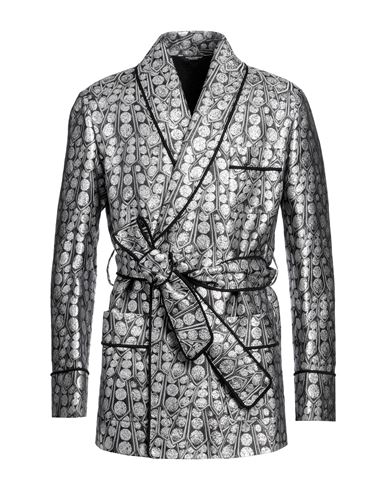 Dolce & Gabbana Man Blazer Lead Size 44 Metallic Polyester, Silk, Acetate, Polyester In Grey