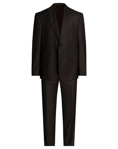 Pal Zileri Man Suit Dark Brown Size 50 Super 130s Wool