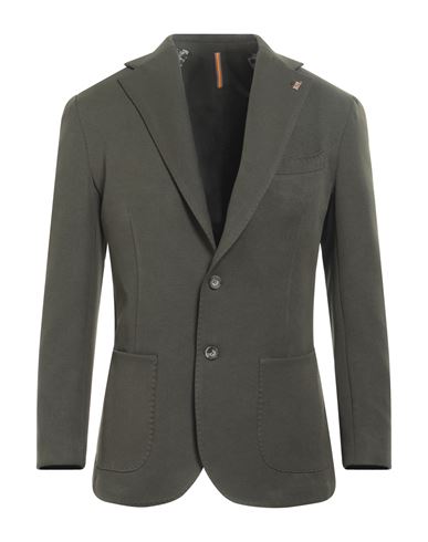 Shop Roberto P  Luxury Roberto P Luxury Man Blazer Military Green Size 40 Polyester, Viscose, Elastane