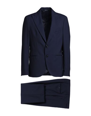 Gabo Napoli Man Suit Navy Blue Size 42 Wool