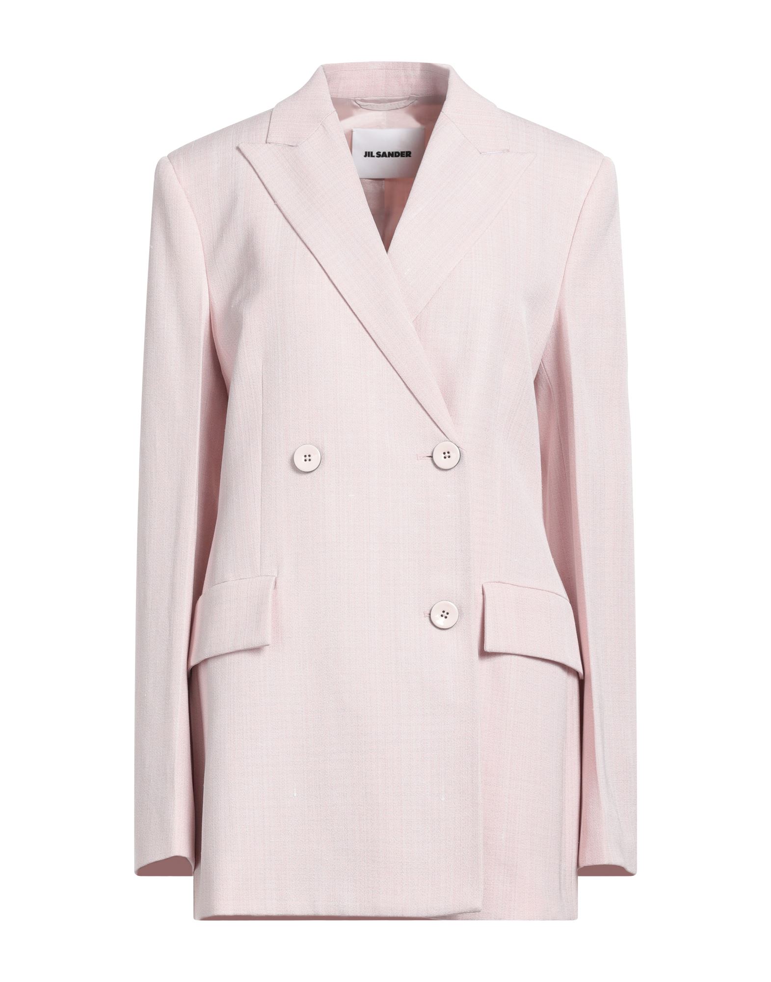 《セール開催中》JIL SANDER レディース ブレザー ピンク 34 レーヨン 58% / シルク 42%