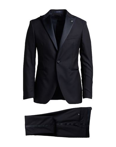 Tagliatore Man Suit Midnight Blue Size 36 Wool, Silk
