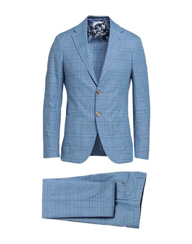 Etro Man Suit Light Blue Size 36 Cotton, Linen, Virgin Wool, Silk, Synthetic Fibers