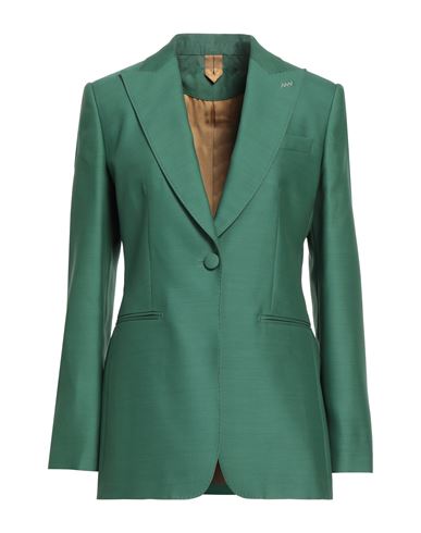 Max Mara Woman Blazer Green Size 8 Virgin Wool, Silk