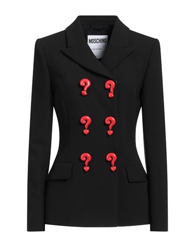 Moschino Woman Blazer Black Size 6 Polyester, Elastane
